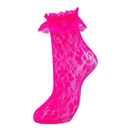 Women's Lace Ruffle Mesh-Trim Socks lifestyle product image 34