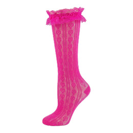 Women's Lace Ruffle Mesh-Trim Socks lifestyle product image 36