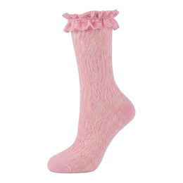 Women's Lace Ruffle Mesh-Trim Socks lifestyle product image 39