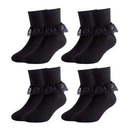 Girls Frilly Lace Ruffle Dress Socks lifestyle product image 53