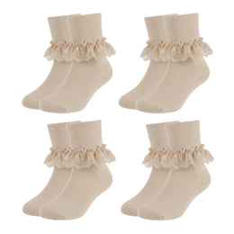 Girls Frilly Lace Ruffle Dress Socks lifestyle product image 84