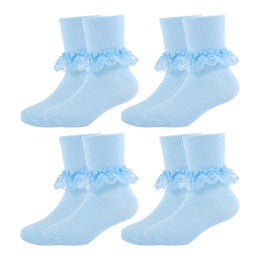 Girls Frilly Lace Ruffle Dress Socks lifestyle product image 37