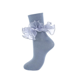 Women's Double-Ruffle Fold-Cuff Dress Socks lifestyle product image 30