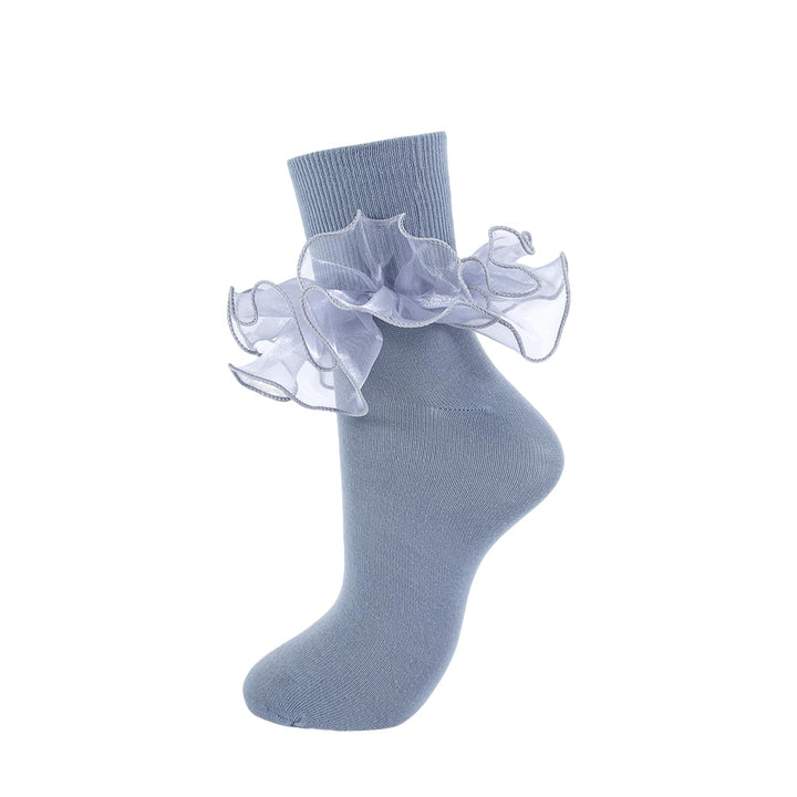 Women's Double-Ruffle Fold-Cuff Dress Socks lifestyle product image 30