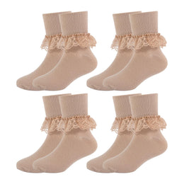 Girls Frilly Lace Ruffle Dress Socks lifestyle product image 31