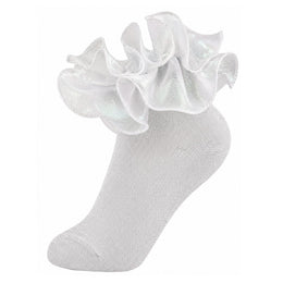 Girls Glitter Ruffle Dress Socks, 1 Pair lifestyle product image 21