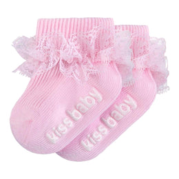Baby Girl Ruffle Grip Socks, Turn Cuff lifestyle product image 28