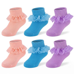 Baby Girl Double-Lace Ruffle Socks lifestyle product image 16