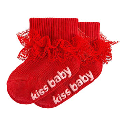 Baby Girl Ruffle Grip Socks, Turn Cuff lifestyle product image 33