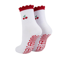 Women's Cute Ruffle Pilates Grip Socks by Frillora, additional styling view 17
