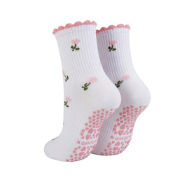 Women's Cute Ruffle Pilates Grip Socks by Frillora, additional styling view 13