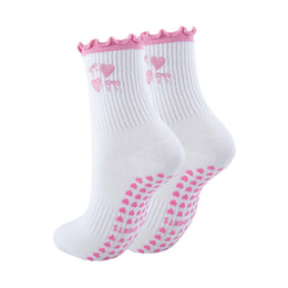 Women's Cute Ruffle Pilates Grip Socks by Frillora, additional styling view 16