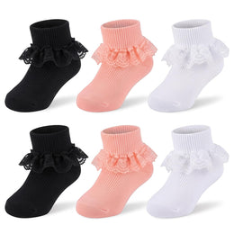 Baby Girl Double-Lace Ruffle Socks lifestyle product image 21