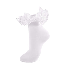 Women's Fluffy Lace Ruffle Dress Socks lifestyle product image 19