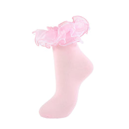 Women's Fluffy Lace Ruffle Dress Socks lifestyle product image 18