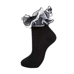 Women's Fluffy Lace Ruffle Dress Socks lifestyle product image 14