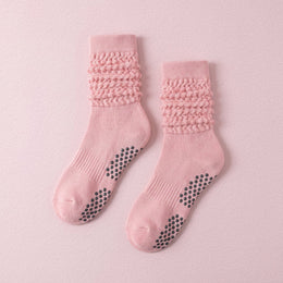 FRILLORA Women's Scrunch Pilates Grip Socks - Pink 2# - 1 Pair