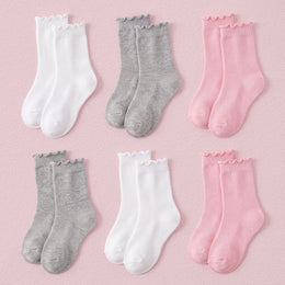 FRILLORA Women's Pilates Grip Socks with Snug Arch Band - White, Grey, Pink - 6 Pairs