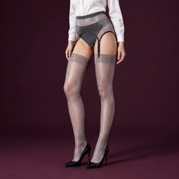 Women's Shimmer Garter Stocking Set with a Matching Waistband, product photograph