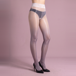 Unisex Glossy Tights with Two-Tone Ombre, product photograph