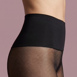 FRILLORA SW107 wide black high waist and sheer tights detail