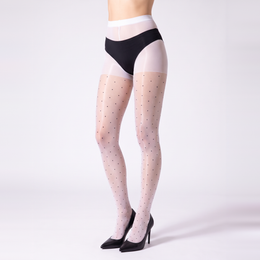 Unisex Glossy Tights with Polka Dots, product photograph