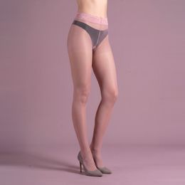 Women's Matte Tights with a Narrow Waistband, product photograph