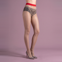 Women's Matte Tights with a Narrow Waistband, product photograph