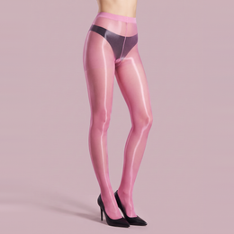 Unisex Sheer Tights with High-Cut Waist Detail, product photograph
