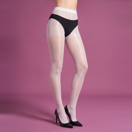 Unisex Glossy Tights with T-Seam Construction, product photograph