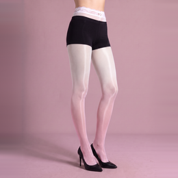 Unisex Glossy Tights with Two-Tone Ombre, product photograph