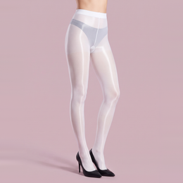 Unisex Sheer Tights with High-Cut Waist Detail, product photograph