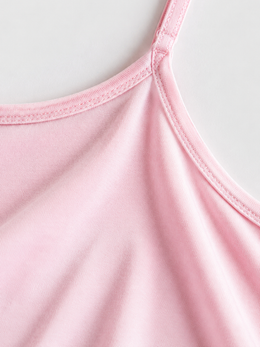 Adjustable Strap Silk Knit Camisole in Dusty Rose