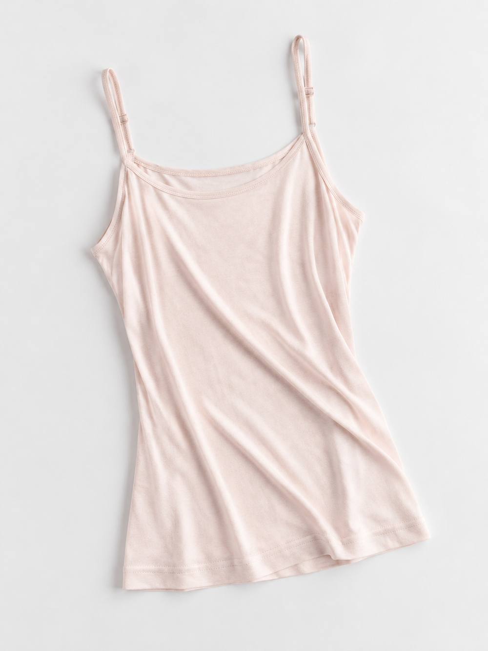 Adjustable Strap Silk Knit Camisole in Nude