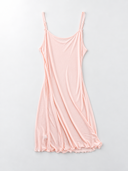 Adjustable Strap Silk Knit Slip in Light Pink