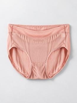Everyday Silk Briefs with Mesh Edging in Deep Pink