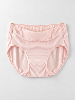 Everyday Silk Briefs with Mesh Edging in Light Pink