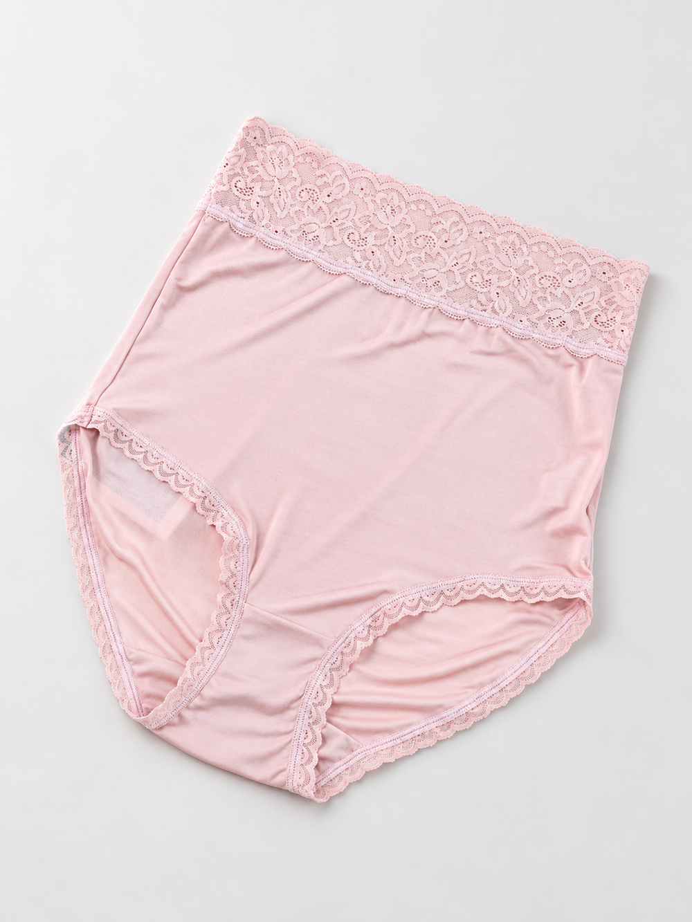 Extra High Rise Silk Lace Briefs in Cherry Blossom Pink