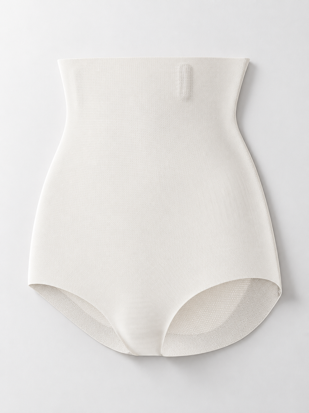 Extra High Rise Stretch Briefs with Silk Blend Gusset in Cream White