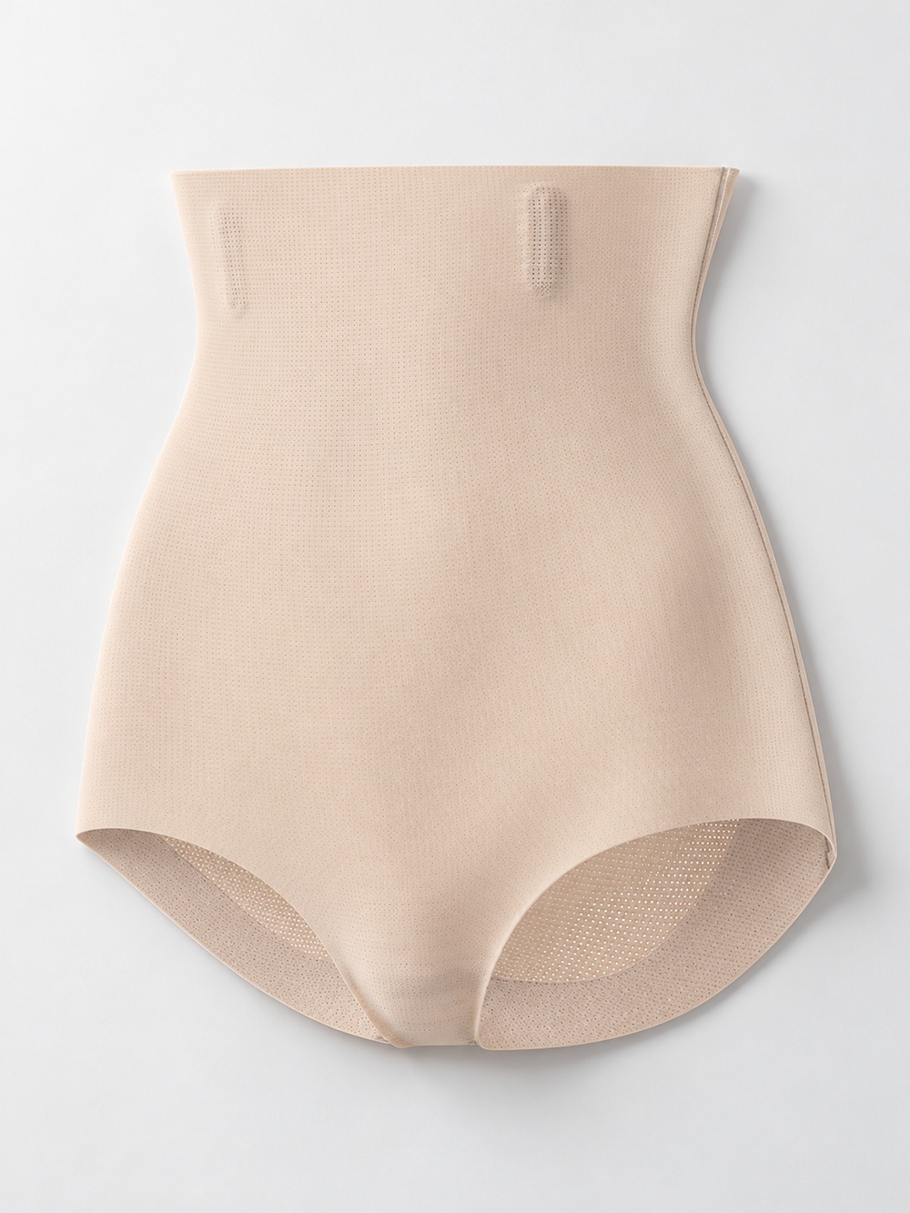 Extra High Rise Stretch Briefs with Silk Blend Gusset in Nude