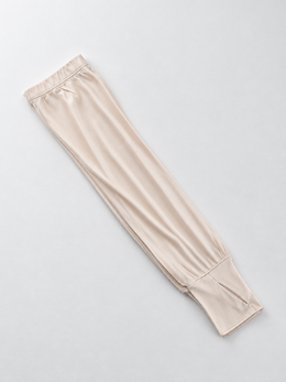 Fingerless Silk Viscose Arm Sleeves in Nude