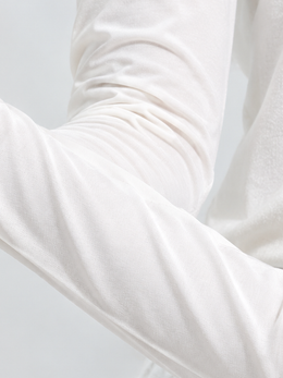 Fingerless Silk Viscose Arm Sleeves in White