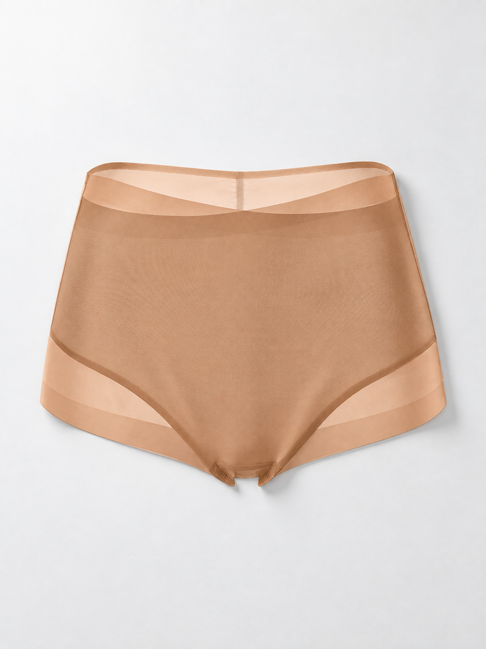 High Rise Smooth Briefs with Silk Gusset in Coffee
