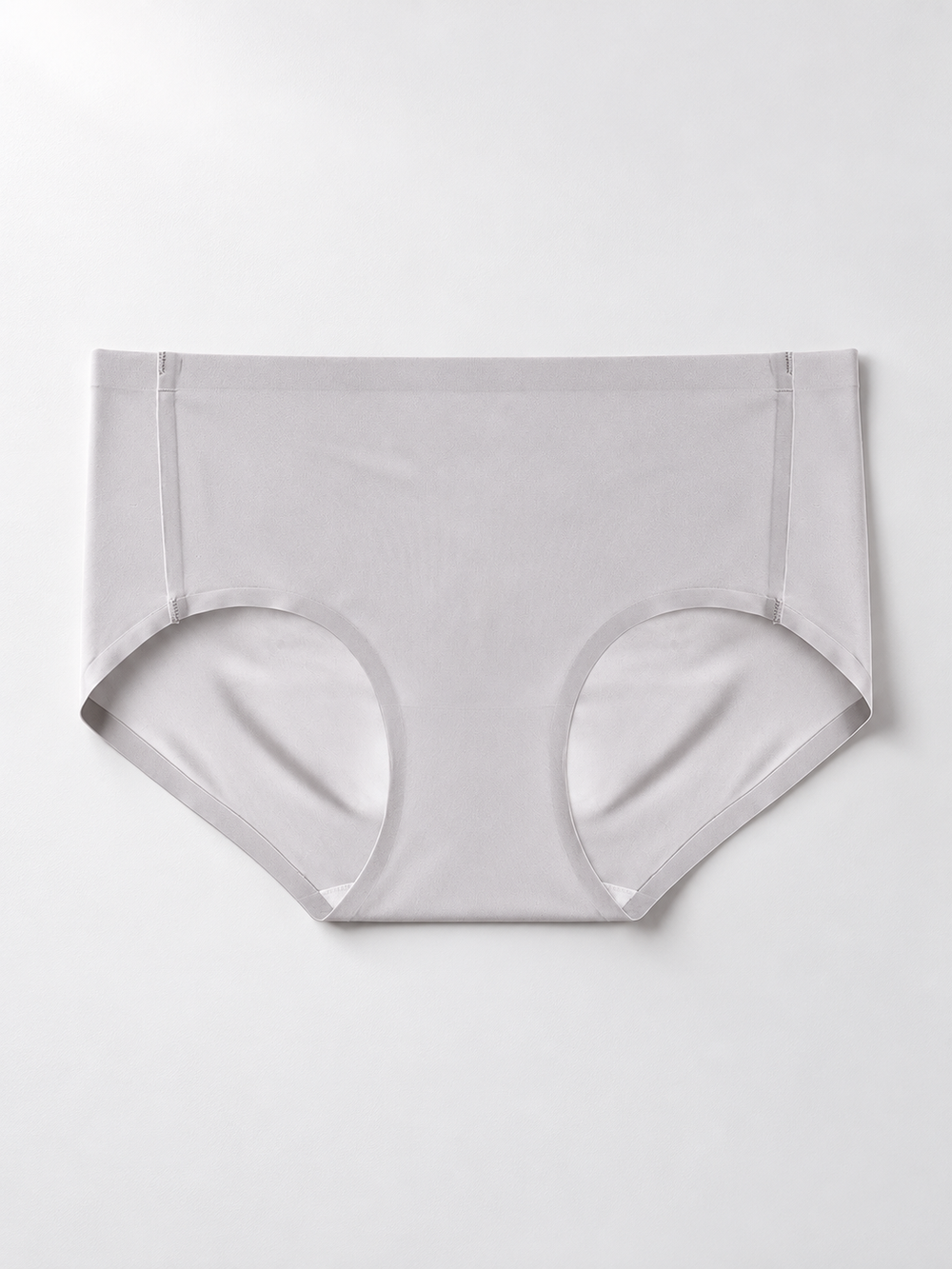Lightweight Stretch Briefs with Silk Gusset in Gray