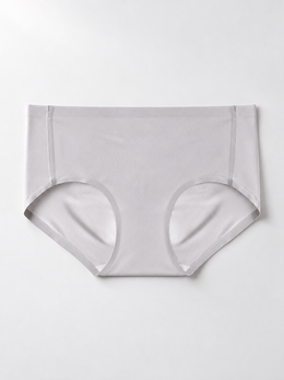 Lightweight Stretch Briefs with Silk Gusset in Gray