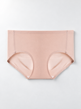 Lightweight Stretch Briefs with Silk Gusset in Nude