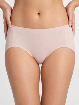 Lightweight Stretch Briefs with Silk Gusset in Nude
