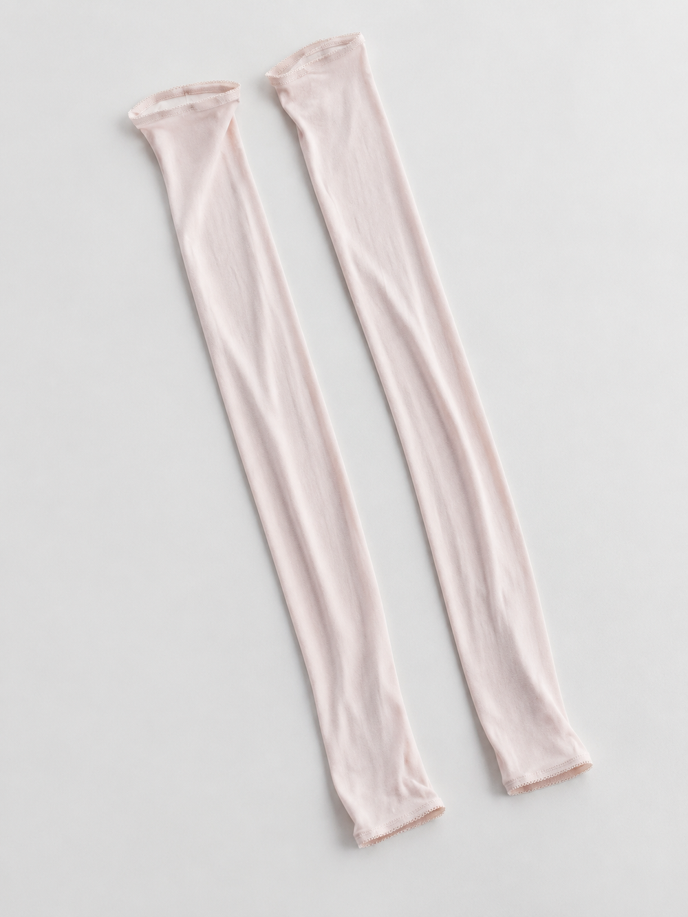 Long Silk Viscose Arm Sleeves in Nude