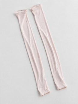 Long Silk Viscose Arm Sleeves in Nude