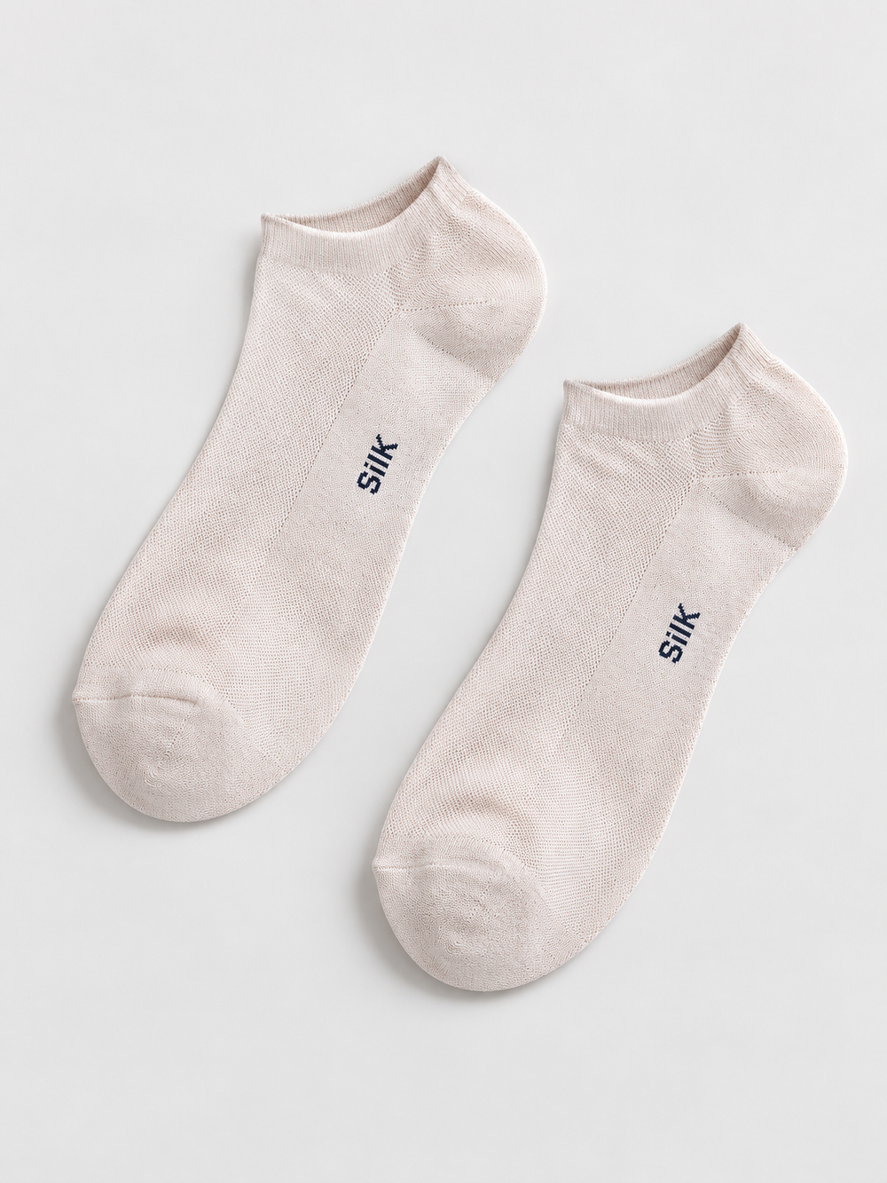 Lyocell Blend Mesh Low Cut Socks in Beige Nude (Women)